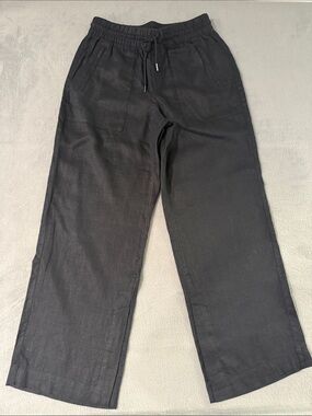 Athleta - Women’s Black Retreat Linen Wide Leg Pants NWOT
